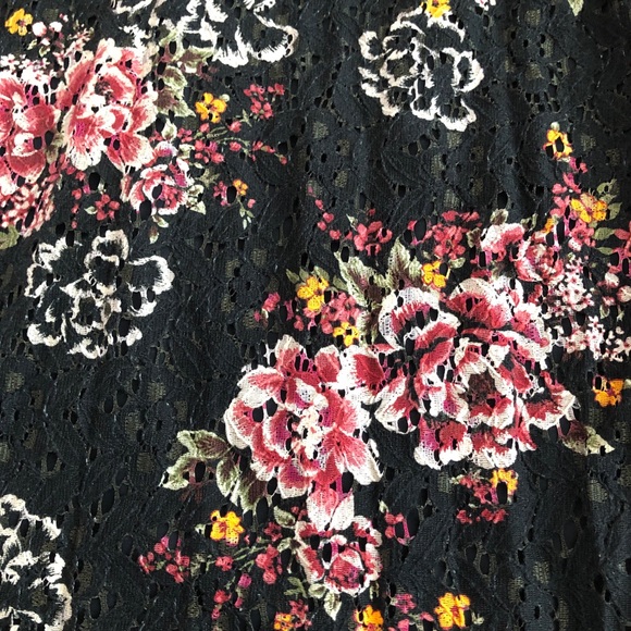 NWT ZARA FLORAL PRINT GUIPURE LACE SKIRT - Picture 7 of 9